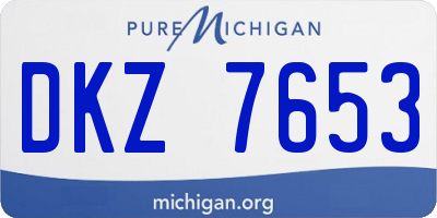 MI license plate DKZ7653