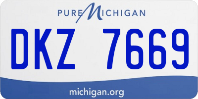 MI license plate DKZ7669