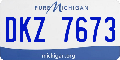 MI license plate DKZ7673