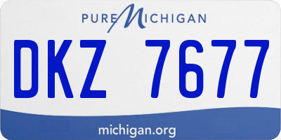 MI license plate DKZ7677