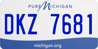 MI license plate DKZ7681