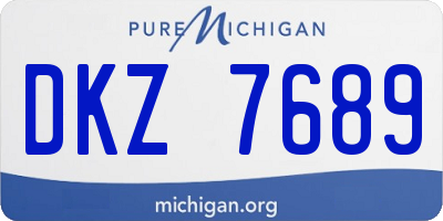 MI license plate DKZ7689