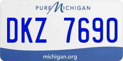 MI license plate DKZ7690