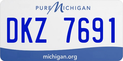 MI license plate DKZ7691