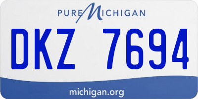 MI license plate DKZ7694