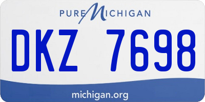 MI license plate DKZ7698