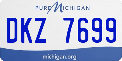 MI license plate DKZ7699