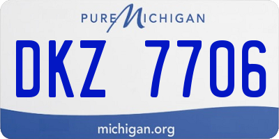 MI license plate DKZ7706