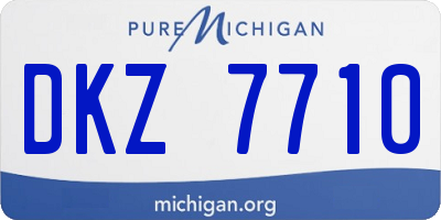 MI license plate DKZ7710