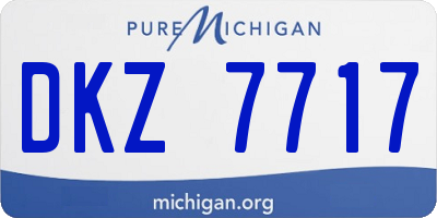 MI license plate DKZ7717