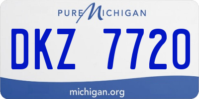 MI license plate DKZ7720