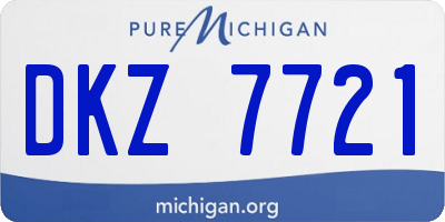 MI license plate DKZ7721