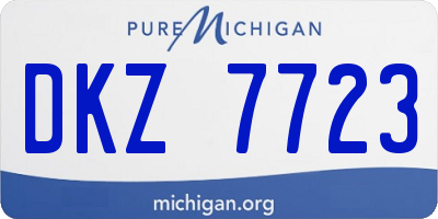 MI license plate DKZ7723