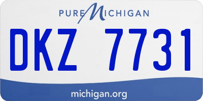 MI license plate DKZ7731