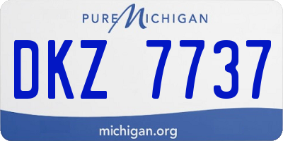 MI license plate DKZ7737