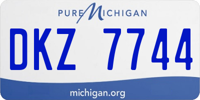 MI license plate DKZ7744