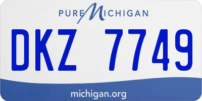 MI license plate DKZ7749