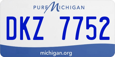 MI license plate DKZ7752