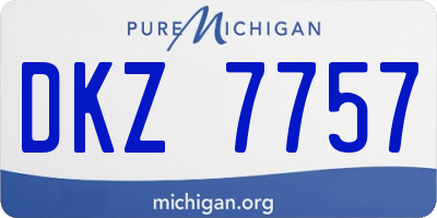 MI license plate DKZ7757