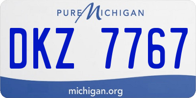 MI license plate DKZ7767