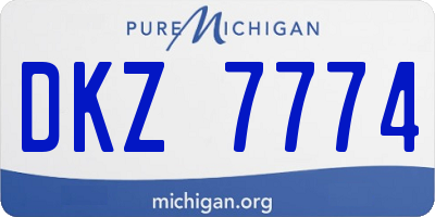 MI license plate DKZ7774