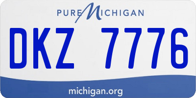 MI license plate DKZ7776