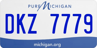 MI license plate DKZ7779