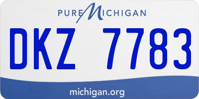 MI license plate DKZ7783