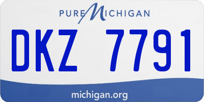 MI license plate DKZ7791