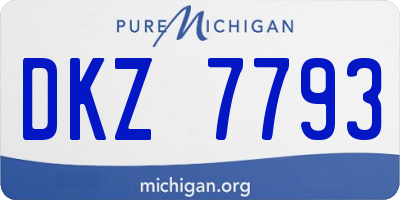 MI license plate DKZ7793