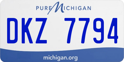MI license plate DKZ7794