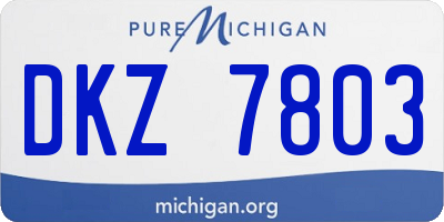 MI license plate DKZ7803