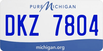 MI license plate DKZ7804