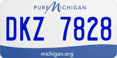 MI license plate DKZ7828