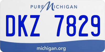 MI license plate DKZ7829