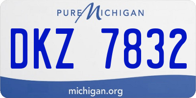 MI license plate DKZ7832