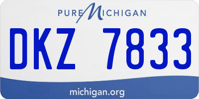 MI license plate DKZ7833