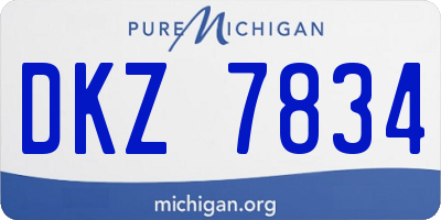 MI license plate DKZ7834