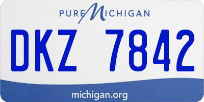 MI license plate DKZ7842