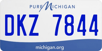 MI license plate DKZ7844