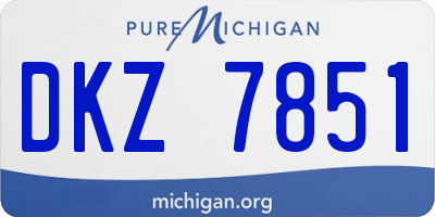 MI license plate DKZ7851
