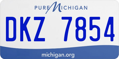 MI license plate DKZ7854