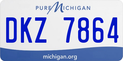 MI license plate DKZ7864