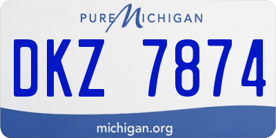 MI license plate DKZ7874