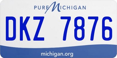 MI license plate DKZ7876