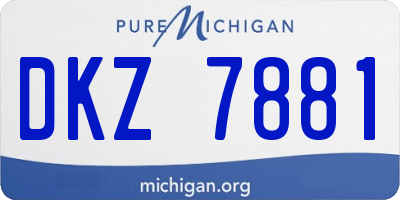 MI license plate DKZ7881