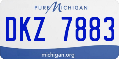MI license plate DKZ7883