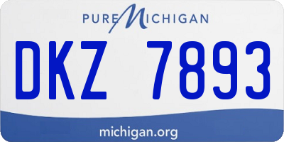 MI license plate DKZ7893