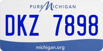 MI license plate DKZ7898