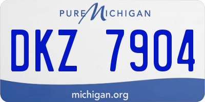 MI license plate DKZ7904
